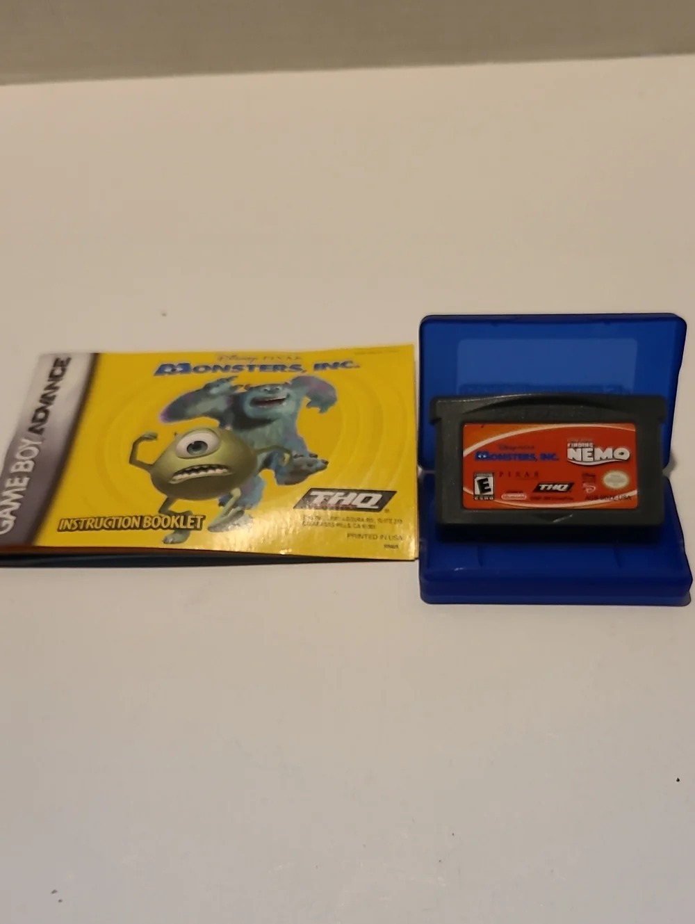 Nintendo Game Boy Advance Monsters, Inc. / Finding Nemo Game Cartridge - Blue